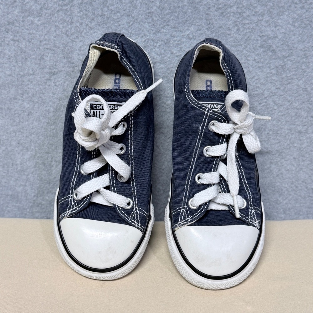 Converse Chuck Taylor All Star Navy Blue Low Top Canvas Sneakers Kids Size 10